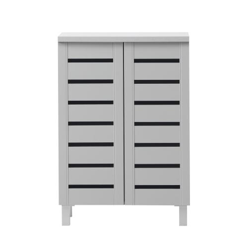 Essentials 2 Door Shoe Cabinet Grey