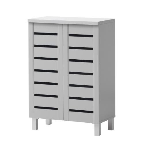 Essentials 2 Door Shoe Cabinet Grey | TAD044 | 