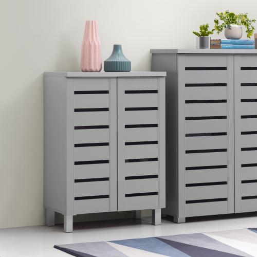 Essentials 2 Door Shoe Cabinet Grey | TAD044 | 