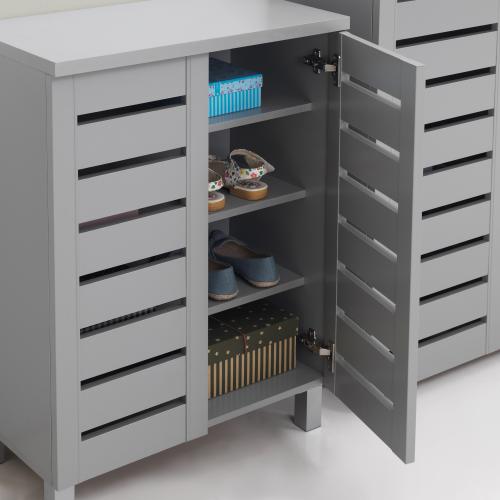 Essentials 2 Door Shoe Cabinet Grey | TAD044 | 