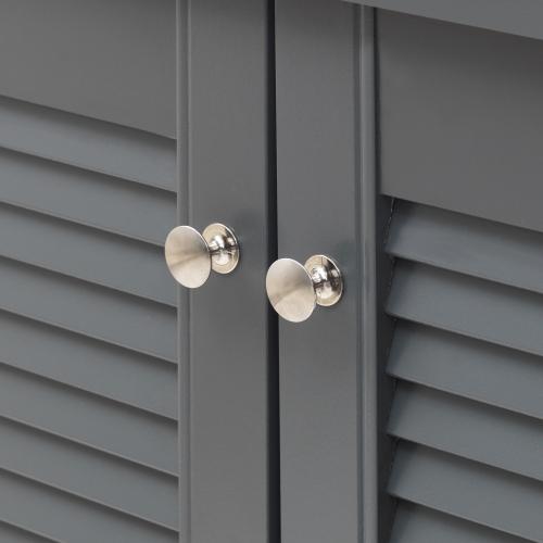 Essentials 2 Door Shoe Cabinet Dark Grey | TAD045 | 