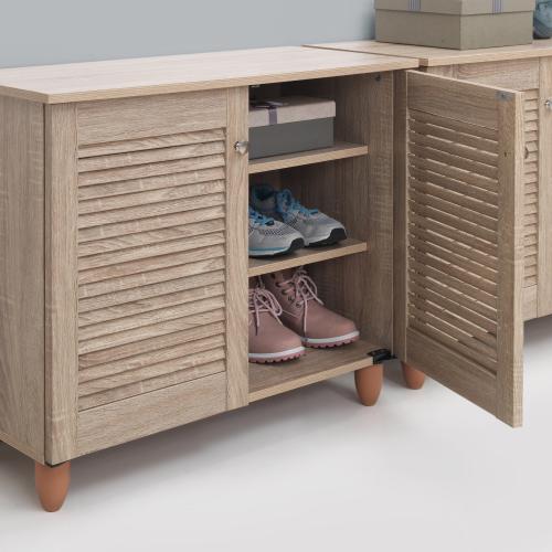 Essentials 2 Door Shoe Cabinet Oak | TAD046 | 