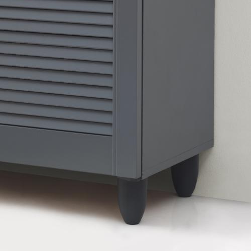 Essentials 3 Door Shoe Cabinet Dark Grey | TAD047 | 