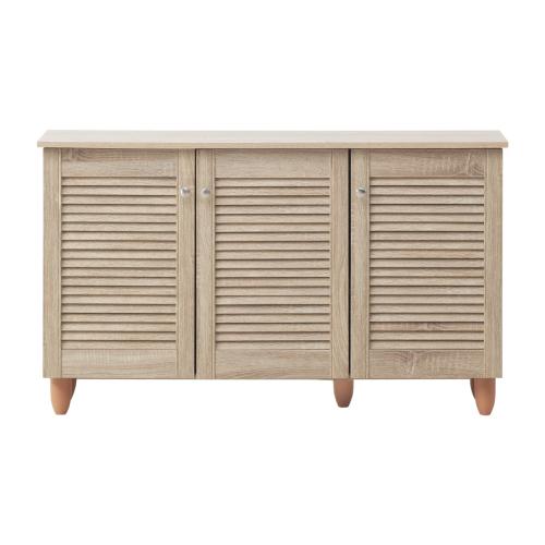 Essentials 3 Door Shoe Cabinet Oak | TAD048 | 