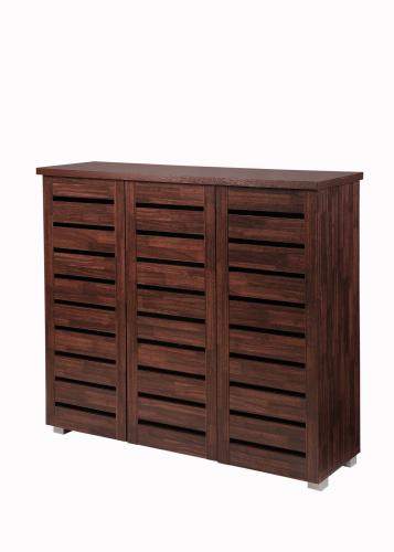 Essentials 3 Door Shoe Cabinet Dirty Oak