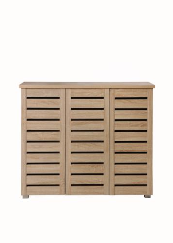 Essentials 3 Door Shoe Cabinet Sonoma Oak | TAD095 | 