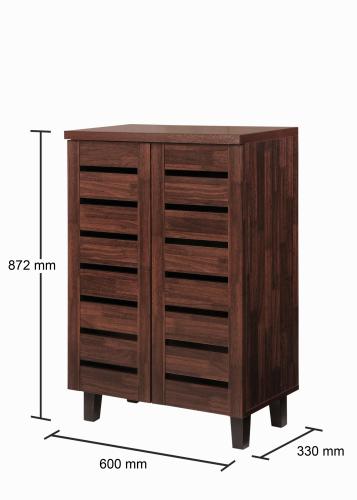 Essentials 2 Door Shoe Cabinet Dirty Oak | TAD096 | 