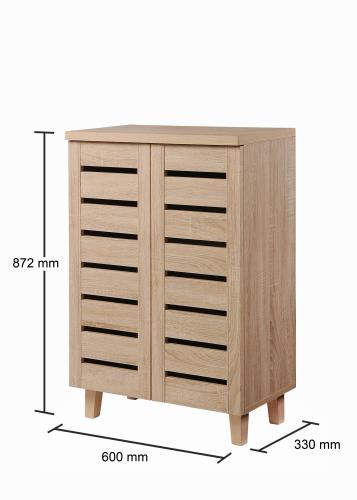 Essentials 2 Door Shoe Cabinet Sonoma Oak | TAD097 | 