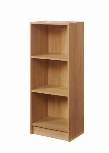 Essentials Medium Narrow Bookcase Oak | TAD098 | 