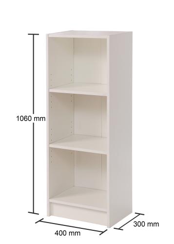 Essentials Medium Narrow Bookcase White | TAD099 | 