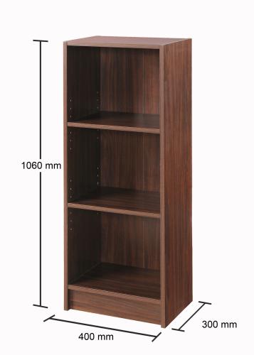 Essentials Medium Narrow Bookcase Walnut | TAD100 | 