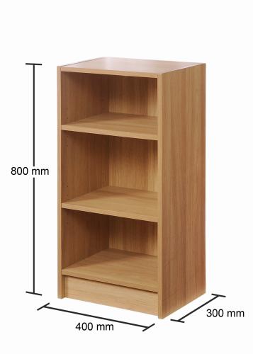 Essentials Small Narrow Bookcase Oak | TAD101 | 