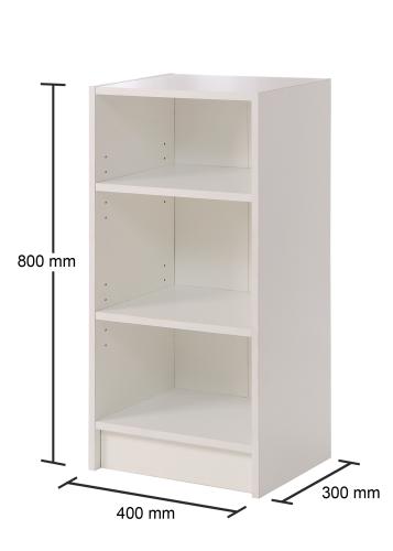 Essentials Small Narrow Bookcase White | TAD102 | 