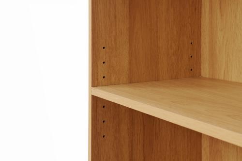 Essentials Low Wide Bookcase Oak | TAD104 | 