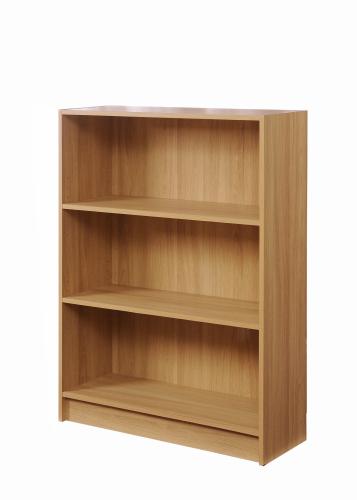 Essentials Low Wide Bookcase Oak | TAD104 | 