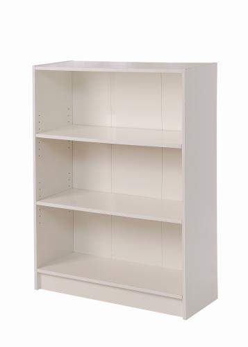 Essentials Low Wide Bookcase White