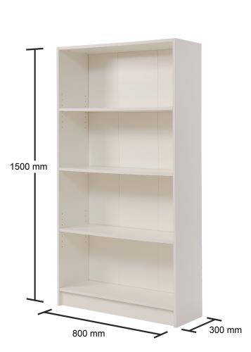 Essentials Tall Bookcase White | TAD108 | 