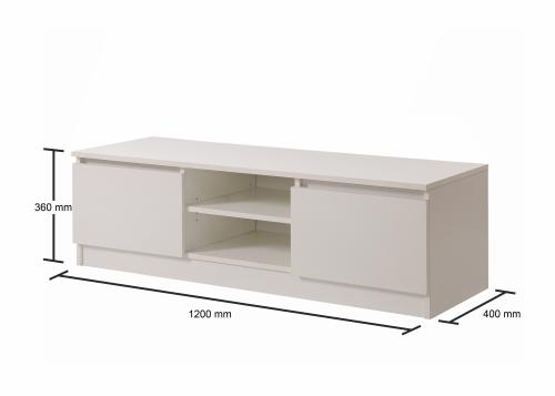 Essentials 120Cm Tv Cabinet White | TAD122 | 