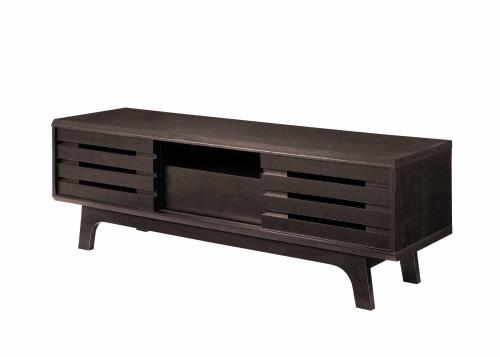 Essentials Tv Cabinet With Sliding Doors Wenge Dark Oak