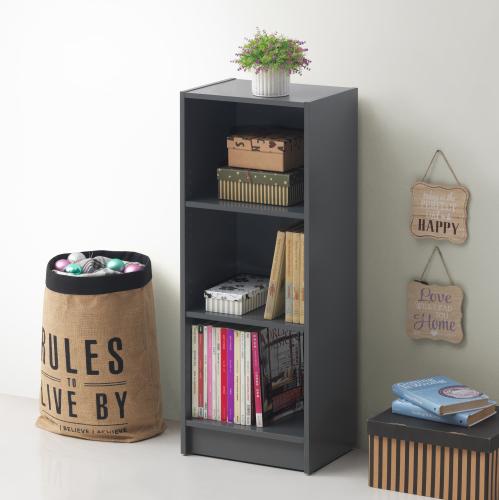 Essentials Medium Narrow Bookcase Dark Grey
