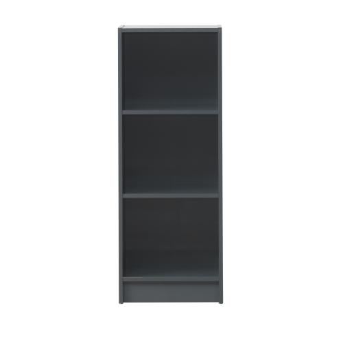 Essentials Medium Narrow Bookcase Dark Grey | TAD340 | 