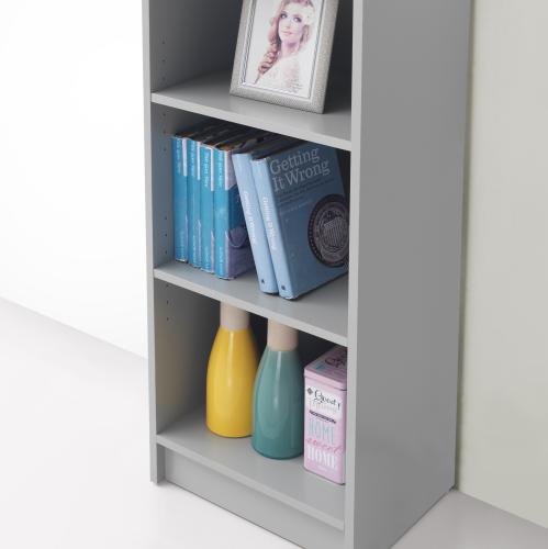 Essentials Medium Narrow Bookcase Grey | TAD341 | 