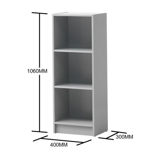 Essentials Medium Narrow Bookcase Grey | TAD341 | 