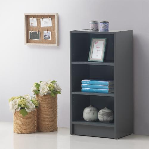 Essentials Small Narrow Bookcase Dark Grey