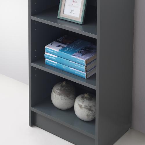 Essentials Small Narrow Bookcase Dark Grey | TAD343 | 