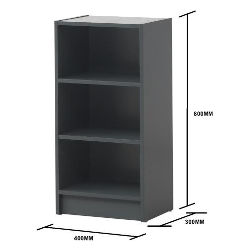Essentials Small Narrow Bookcase Dark Grey | TAD343 | 