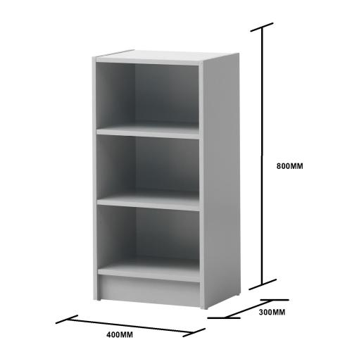 Essentials Small Narrow Bookcase Grey | TAD344 | 
