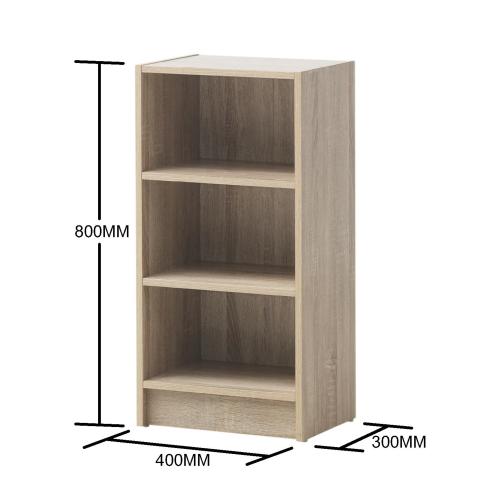 Essentials Small Narrow Bookcase Oak | TAD345 | 