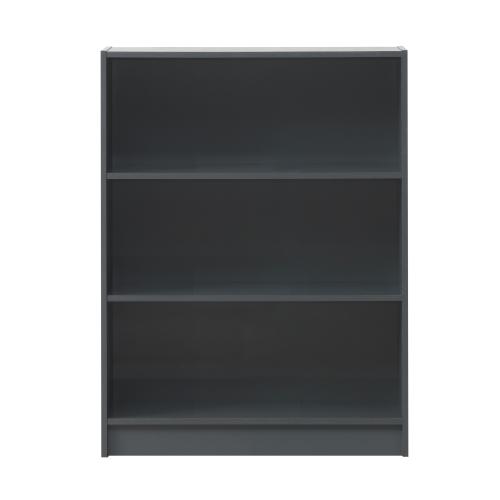 Essentials Low Wide Bookcase Dark Grey | TAD346 | 