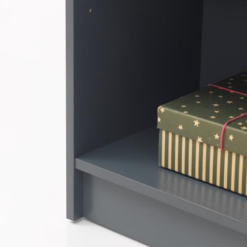 Essentials Low Wide Bookcase Dark Grey | TAD346 | 