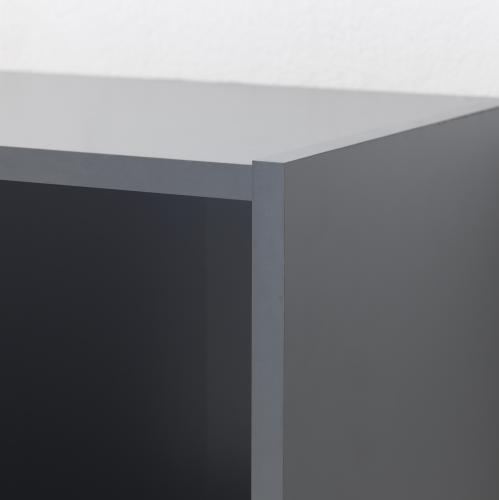 Essentials Low Wide Bookcase Dark Grey | TAD346 | 