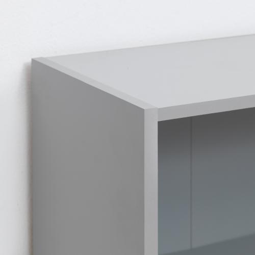 Essentials Low Wide Bookcase Grey | TAD347 | 