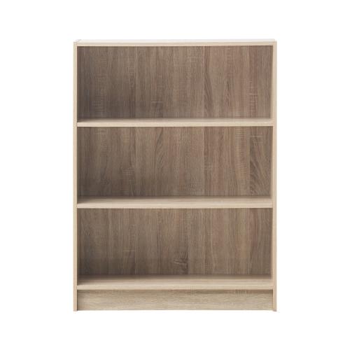 Essentials Low Wide Bookcase Oak | TAD348 | 