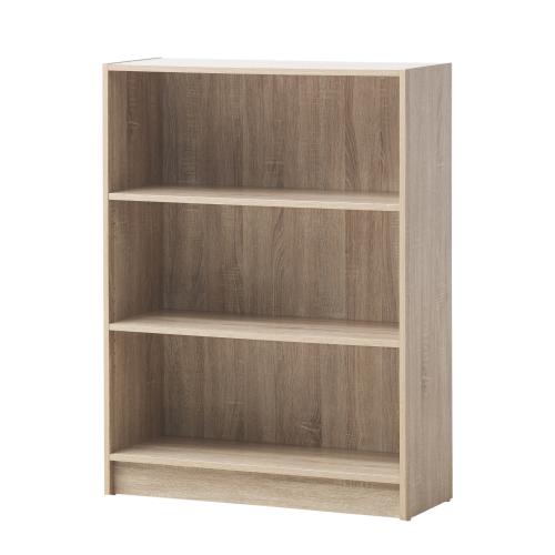 Essentials Low Wide Bookcase Oak | TAD348 | 