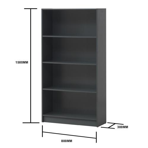 Essentials Tall Bookcase Dark Grey | TAD349 | 