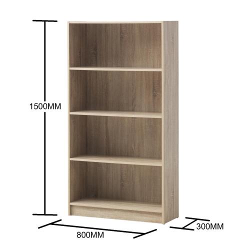 Essentials Tall Bookcase Oak | TAD351 | 