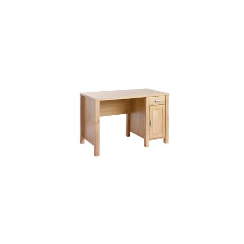 Amazon home office workstation with integrated drawer and cupboard unit - oak effect | BFD-AMAWS | BAK