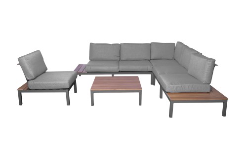 ASPEN 6 Seat Modular Set 1 Coffee Table, 2 x End Pieces, 1 x Corner Piece, 1 x Middle Chairs | ASPCORSET-WS | 