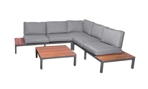 ASPEN 6 Seat Modular Set                                                                                                                                                                                  1 Coffee Table, 1 x RH Piece 1 x LH  Piece and 1 x Co | ASPMINICORSET-WS | 