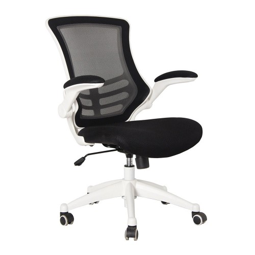 BAK White Frame Luca Chair - Black Mesh