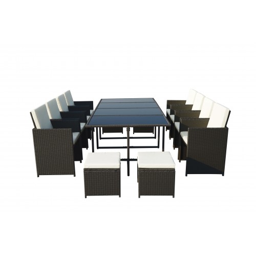 Venice Black 12 Seater Cube Set | BAK-VEN12CUB-BLACK | BAK