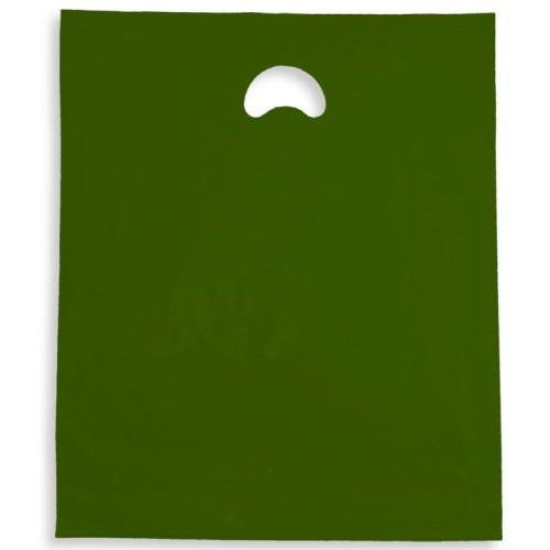 Harrods Green Polythene Varigauge Carrier Bag (375x457mm) 500/box