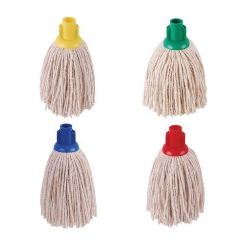 2Work PY Smooth Socket Mop 12oz Coloured (Pack of 10)