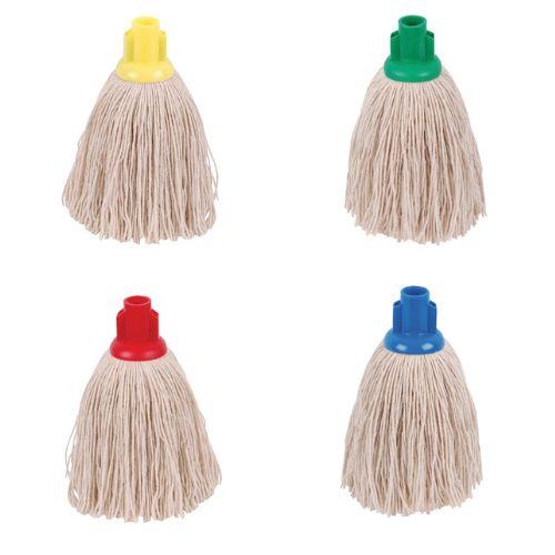 2Work Twine Rough Socket Mop 12oz Coloured (Pack of 10)