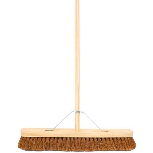 Coco Fibre Indoor Broom with Handle - 12" or 24" wide