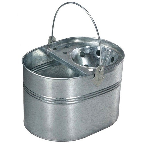 Galvanised Bucket with Steel Wringer 7 litres